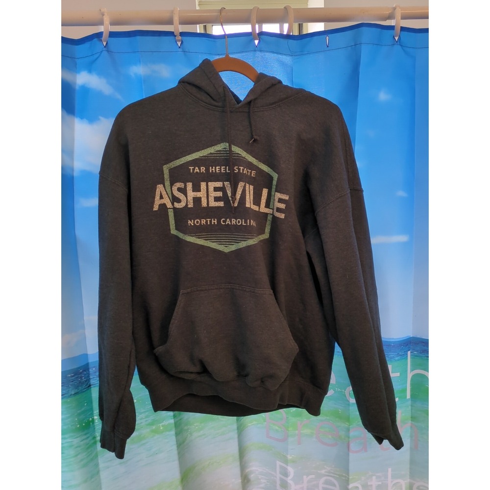 Star Heel State Asheville North Carolina Pullover Hoodie Men Size L A16